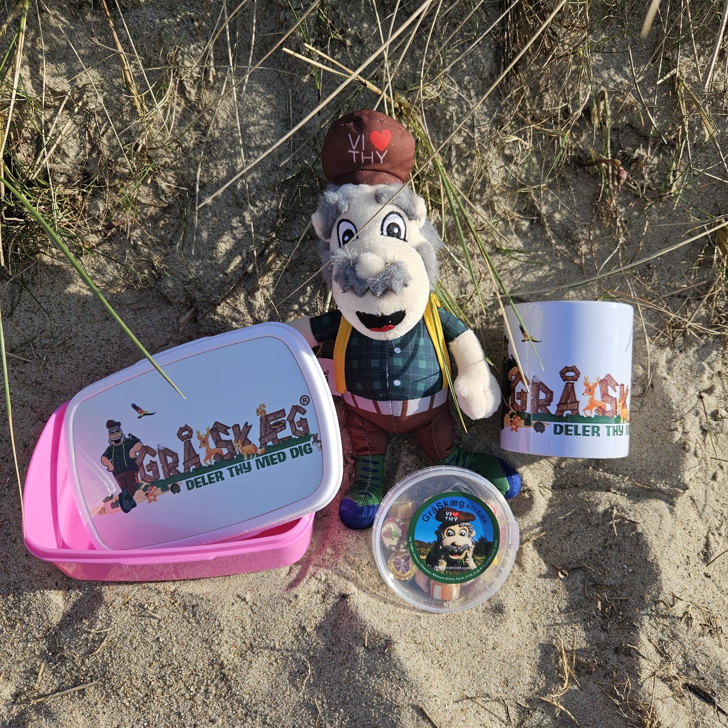GråSkæg-pakke med lyserød madkasse